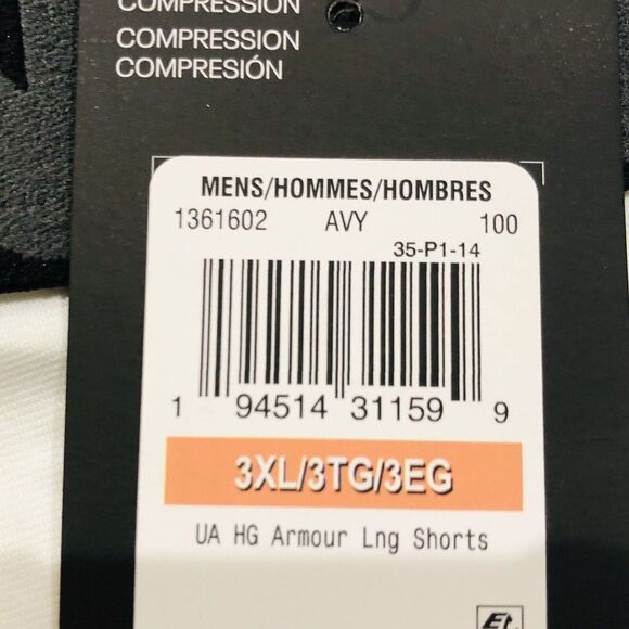 New Under Armour Mens HeatGear Compression Shorts Baseball Base Layer White 3XL - Picture 4 of 7